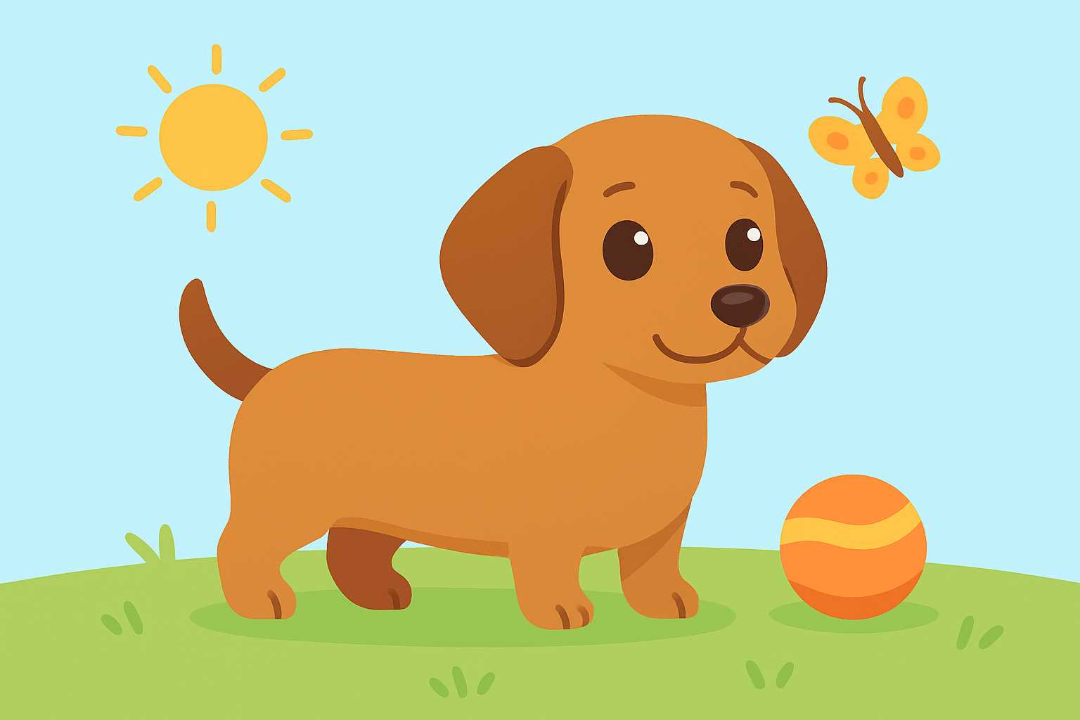 Labrador Dackel Mischling niedliche Illustration Labrador-Dackel-Mischling – Einzigartiger Mix mit Charme labradorzucht-goldenretriever.de